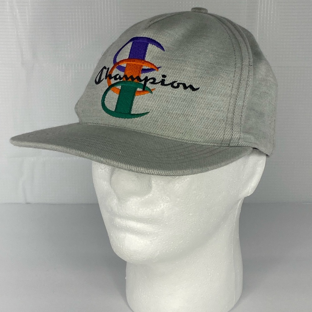 Supreme x Champion Stacked C Box Logo Snapback Hat Cap Gray